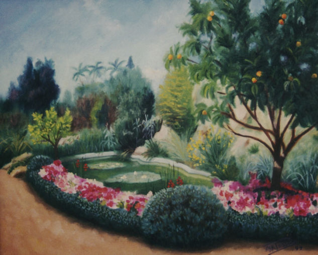 JARDÍ BOTÀNIC BLANES Oil Canvas Landscaping