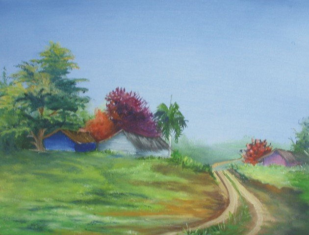 CAMINITO DE BAJADA Acrylic Canvas Landscaping