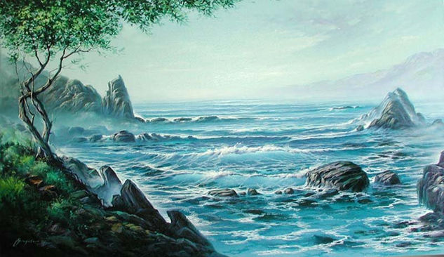 Acantilados Oil Canvas Marine Painting