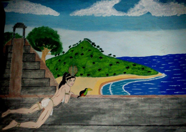 PRINCESA MAYA Acrylic Card Nude Paintings