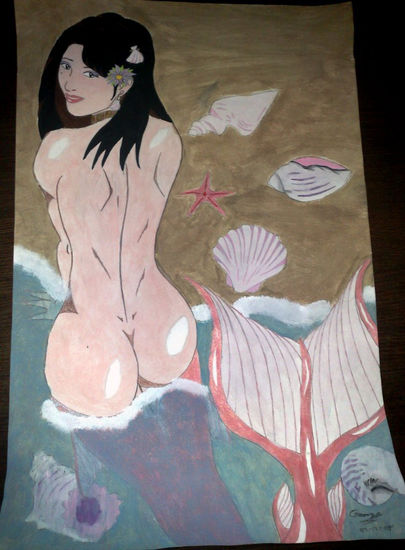 SIRENITA Acrylic Card Marine Painting