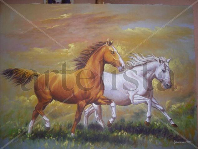 caballos Oil Canvas Landscaping