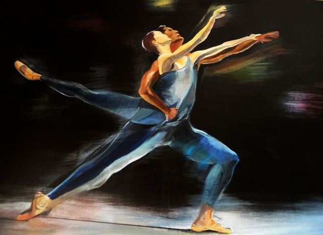 Bailarines Acrylic Canvas Figure Painting