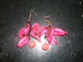 aros  con fruto color rosa