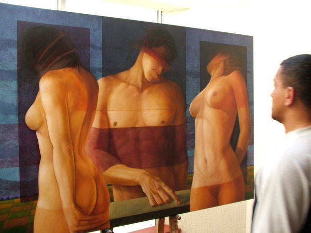 "Bendito entre las Mujeres". Oil Canvas Figure Painting