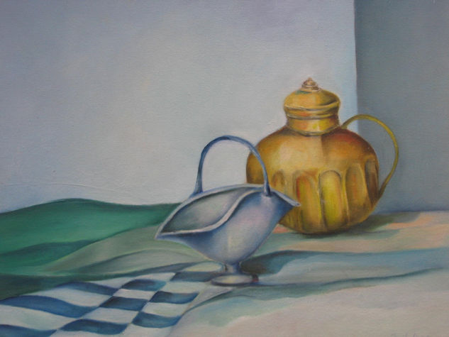 Plata y bronce Oil Canvas Still Life Paintings