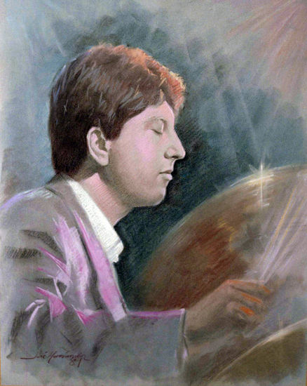 Retrato de Chema Pastel Paper Portrait