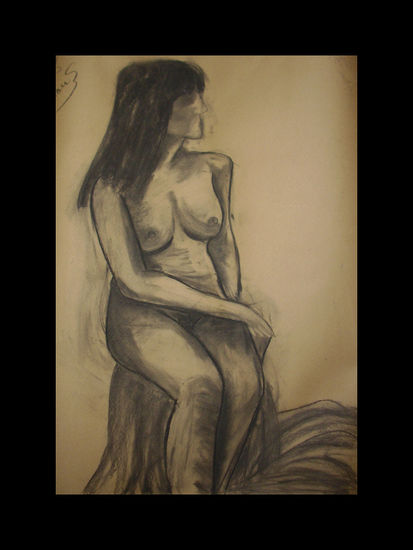 LA DESPISTADA Pencil (Black) Paper Nude Paintings