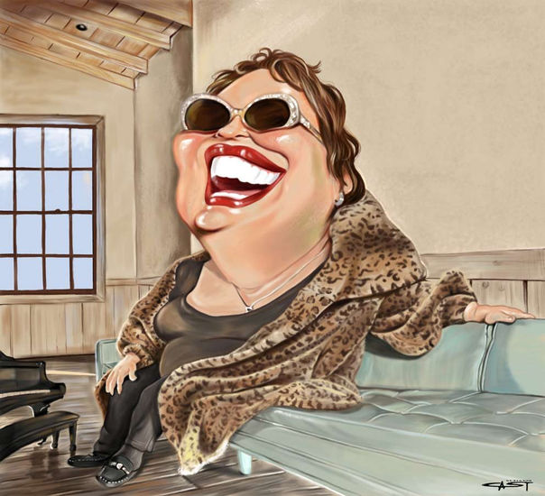 caricatura de Diane Schuur 