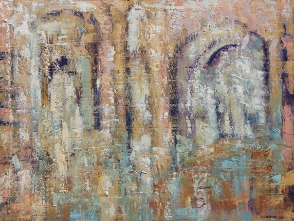 PAISAJE ARQUITECTONICO CON ARCOS Oil Canvas Others