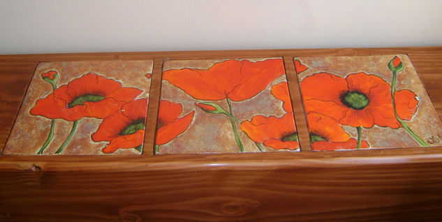 Mesa Amapolas Rojas 