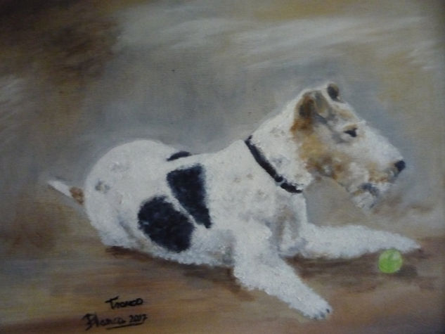 Tronco, mi perro Oil Canvas Animals