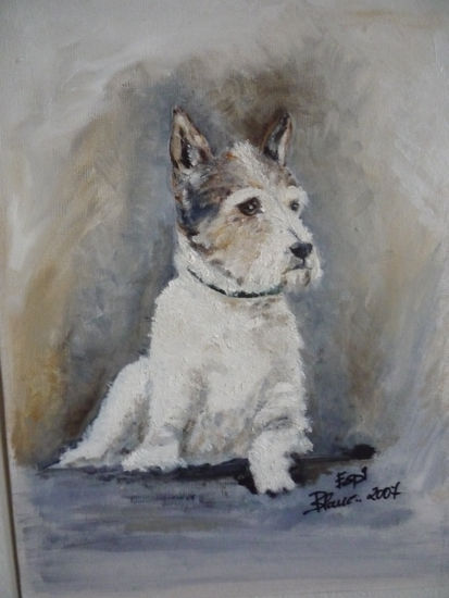 Espinete mi perro Oil Canvas Animals