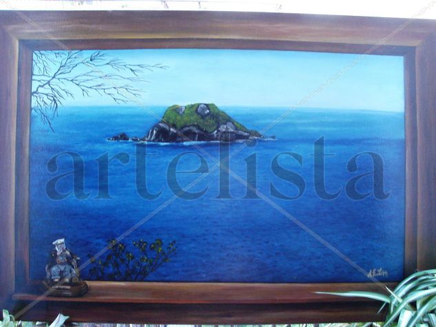 Puerto Rico Oil Canvas Marine Painting