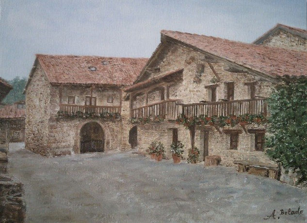 Barcena Mayor 9 (Cantabria) Oil Panel Landscaping