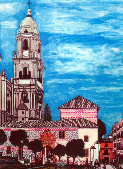 Malaga - La Catedral 2 Oil Canvas Landscaping