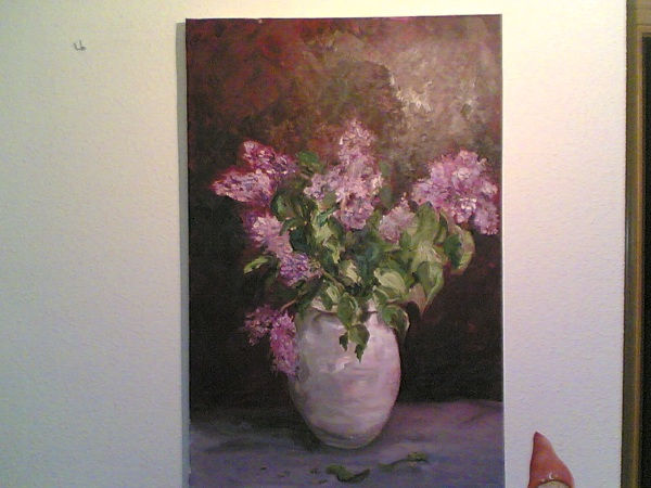 las lilas Oil Canvas Floral Painting