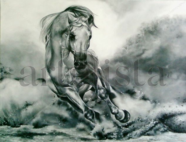 Arroyo Natalia "caballos" Oil Canvas Animals