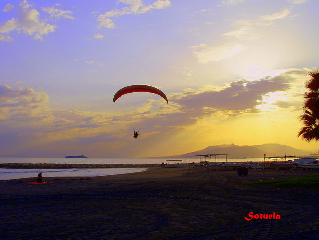 Málaga parapente Naturaleza Color (Digital)