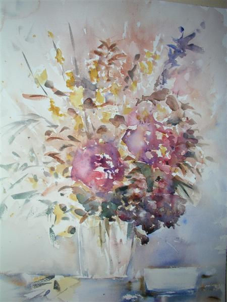 Jarrón con flores