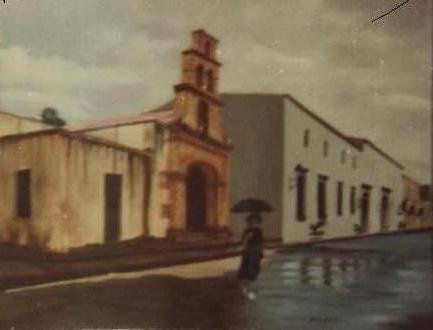 Iglesia de los Remedios Óleo Lienzo Paisaje