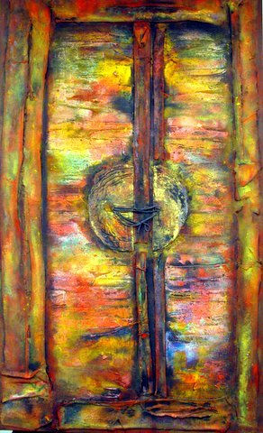 Asian Door Acrylic Canvas Others