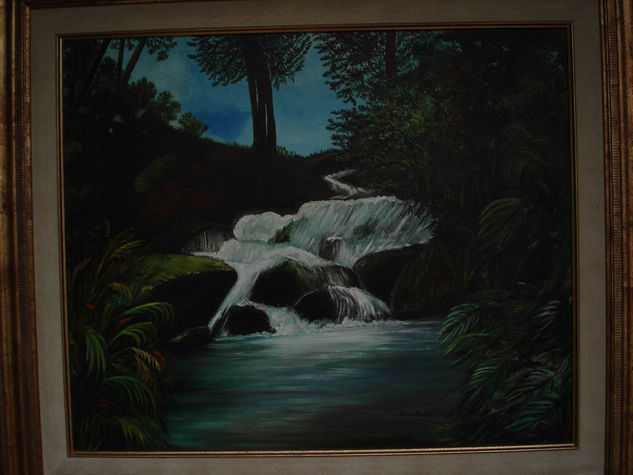 LA CASCADA Oil Canvas Landscaping