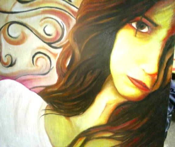 retrato de Ana Oil Canvas Portrait