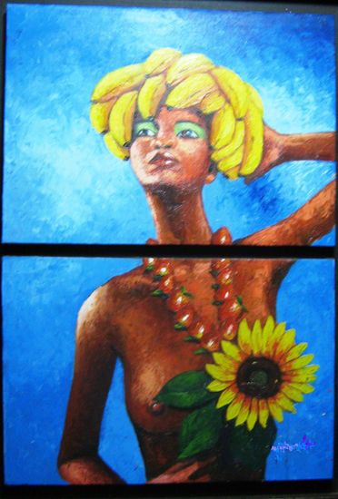 negra toludeña Oil Canvas Figure Painting