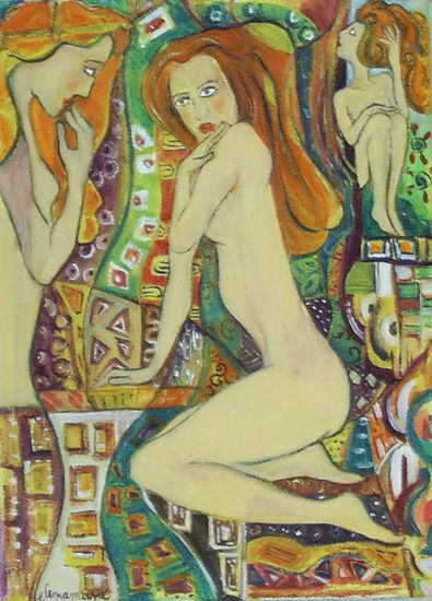 La cambra de klimt Óleo Lienzo Figura