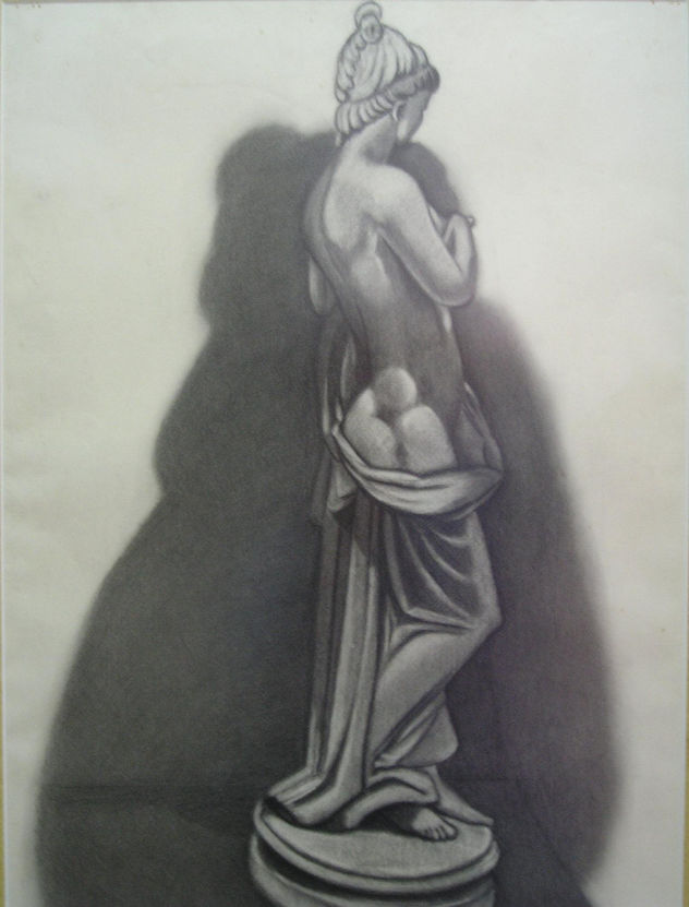 dibujo a carboncillo y lapiz conte