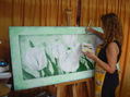 tulipanes blancos