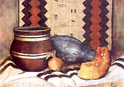 poncho y guisera Acrylic Canvas Still Life Paintings