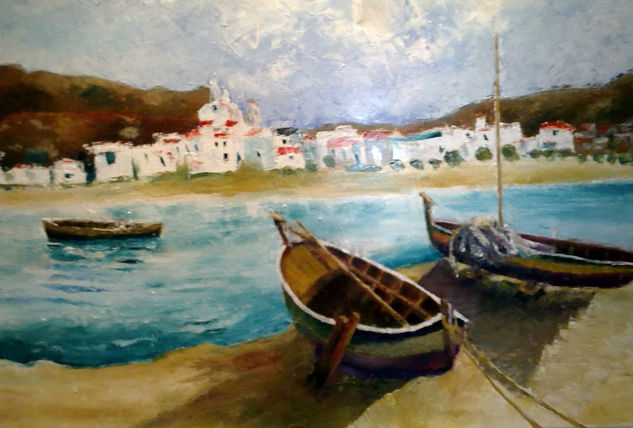 Cadaques Óleo Lienzo Marina