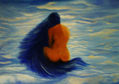 sentada en un mar de nubes