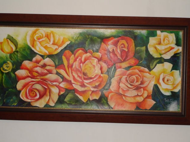 ROSAS Óleo Lienzo Floral