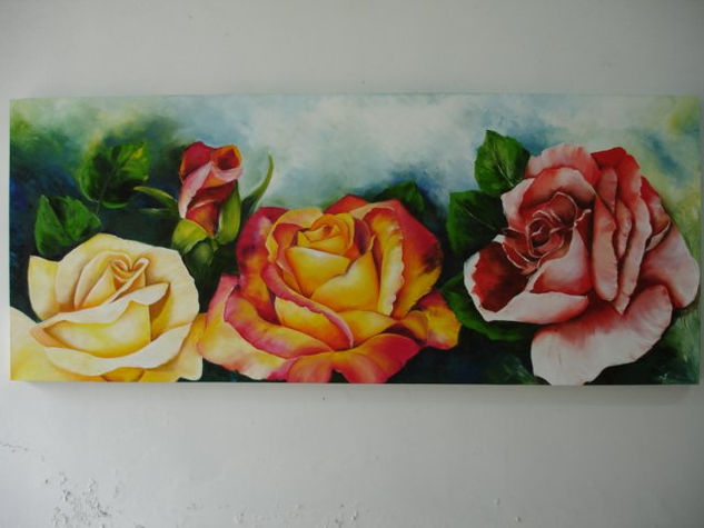 ROSAS Oil Canvas Floral Painting