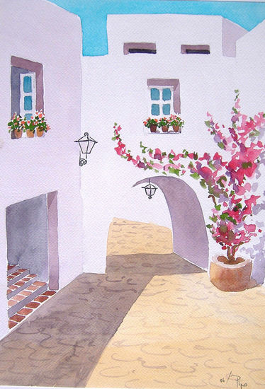 puerta arabe Watercolour Paper Landscaping