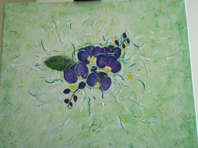 Orquideas en primavera Oil Canvas Floral Painting