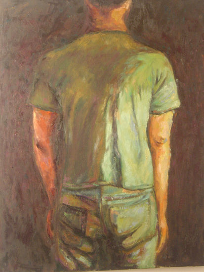 figura de espalda Oil Canvas