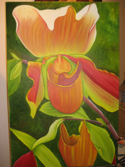 Spring Orchid Oil Canvas Landscaping