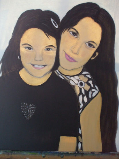 susana y veronica Oil Canvas Portrait