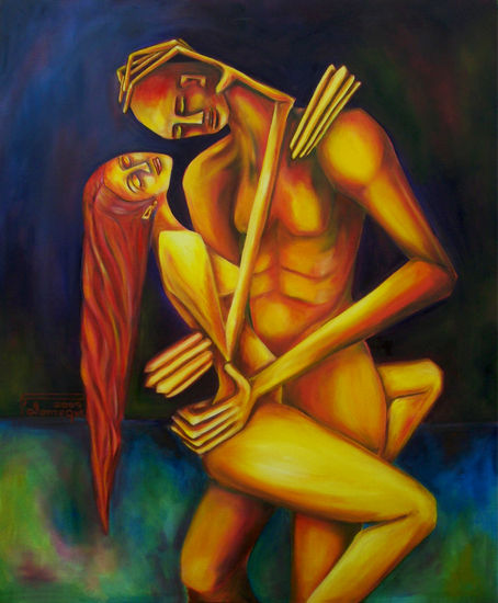 Los Amantes Oil Canvas Nude Paintings