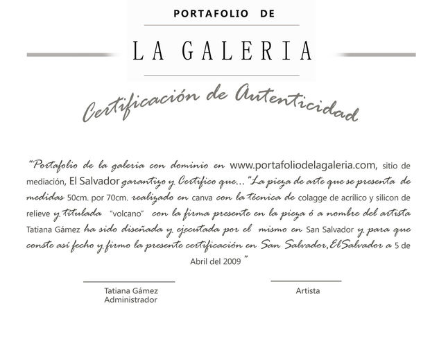 Certificados de autenticidad 