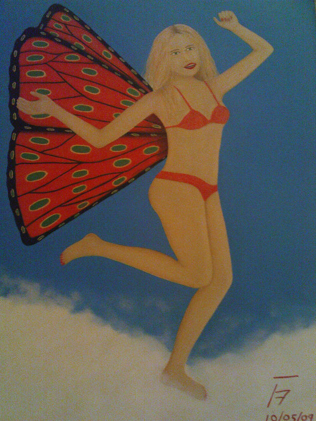 Mariposa de la suerte IV (Volando alto)