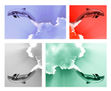 Arte improvisado - Delfines, nubes