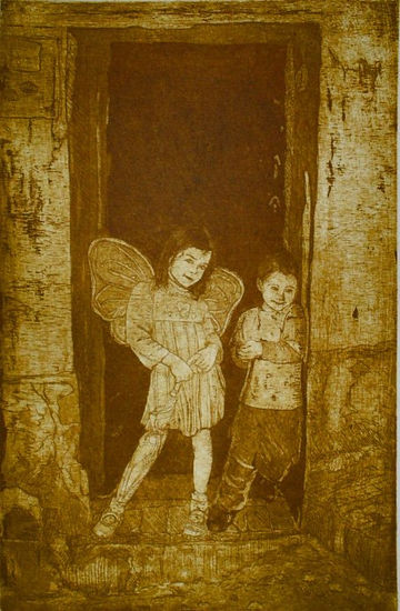 NIÑOS DEL ALBAYZIN Aquatint