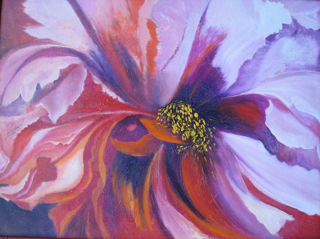 Peonía III Oil Canvas Floral Painting