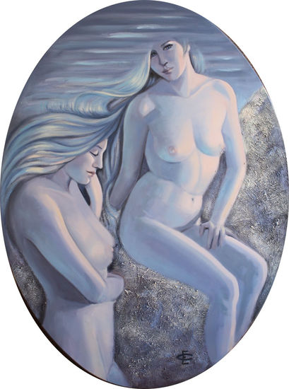 DOS SIRENAS Oil Canvas Nude Paintings