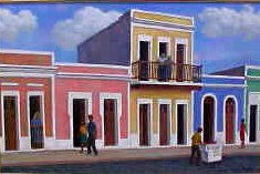 Calle de San Juan Acrylic Canvas